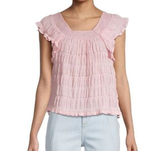 Nwt Pink Smocked Top blouse